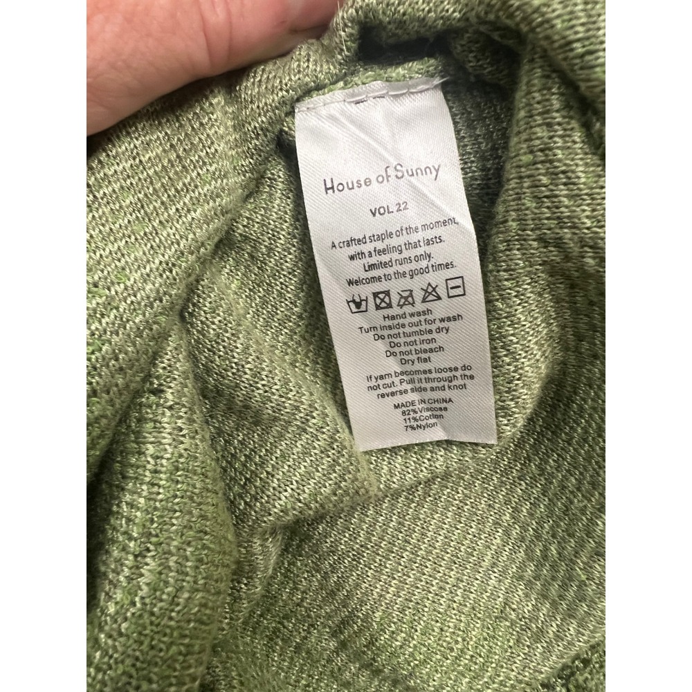 House of Sunny Law of Attraction Green Floral Jacquard Knit Midi Dress US 8 - Picture 14 of 14